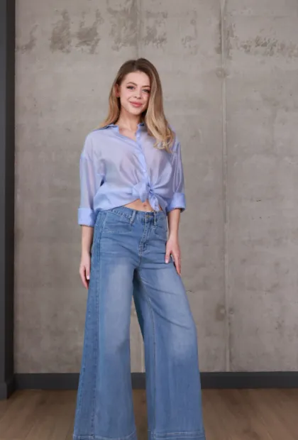 Джинси wide leg з високою посадкою