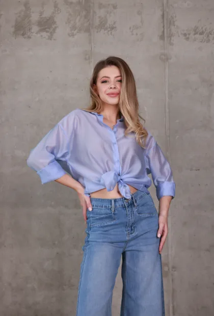 Джинси wide leg з високою посадкою