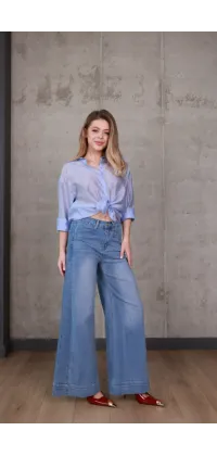Джинси wide leg з високою посадкою, одяг від Jador