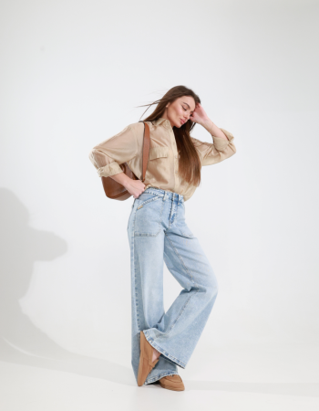 Джинси wide leg з високою посадкою