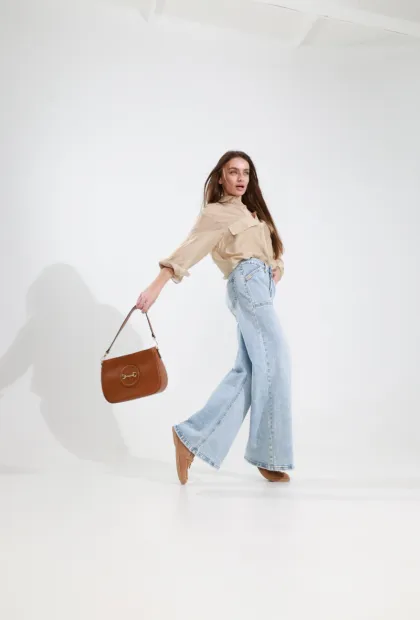 Джинси wide leg з високою посадкою