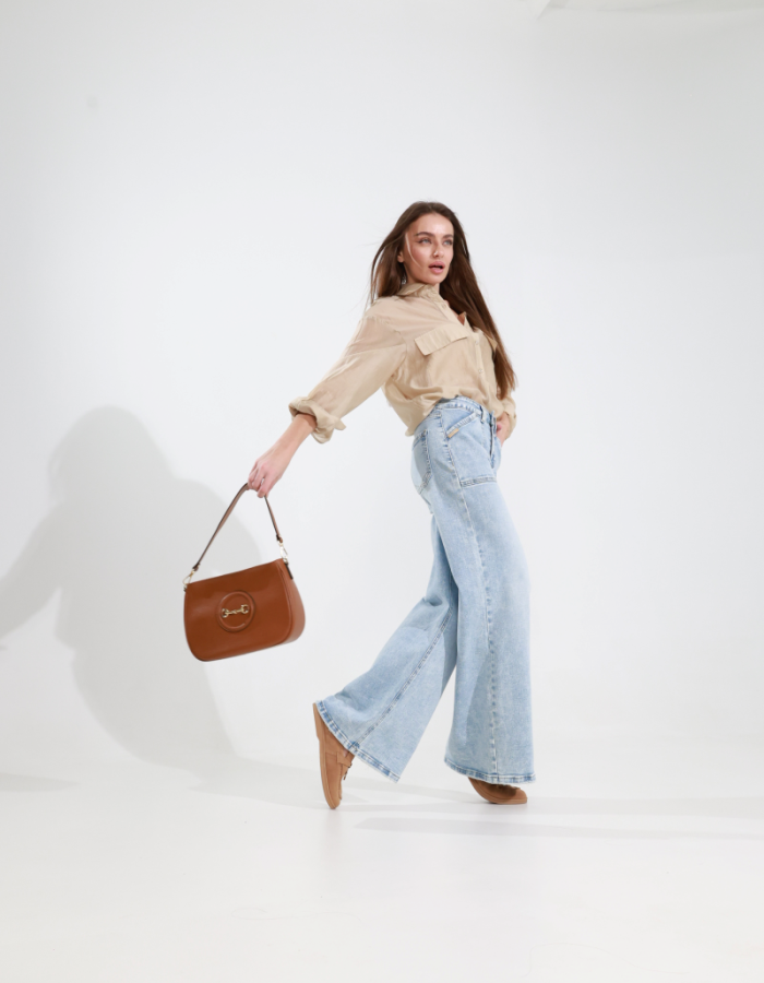 Джинси wide leg з високою посадкою