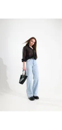 Напівпрозора блуза IMPERIAL. Колір: Чорний