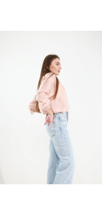 Джинси wсвітло-блакитні з високою посадкою. Колір: Блакитний