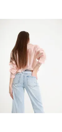 Джинси wсвітло-блакитні з високою посадкою, одяг від Jador