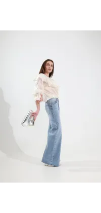 Джинси wide leg світло-блакитні. Колір: Блакитний