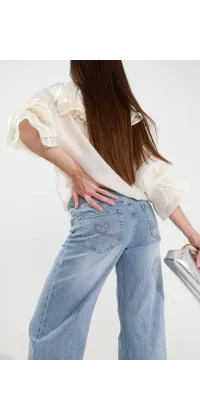 Джинси wide leg світло-блакитні, від Jador