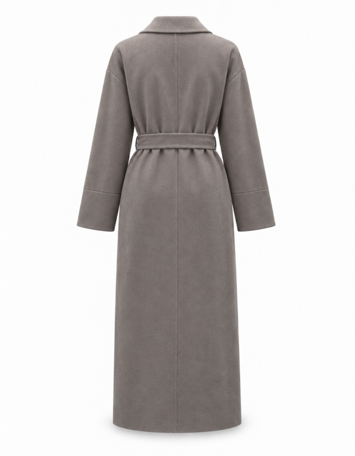 Французьке вовняне пальто з поясом