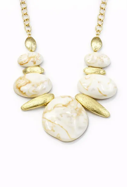 Кольє з мармуровими вставками