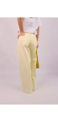 Джинси wide leg у лимонному відтінку. Колір: Жовтий