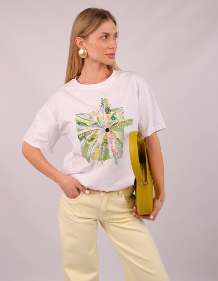 Джинси wide leg у лимонному відтінку