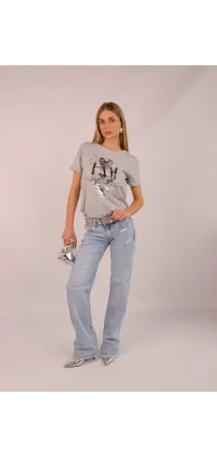 Джинси прямого крою зі світлого деніму. Колір: Блакитний