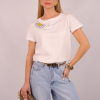 Базова біла футболка з ніжною вишивкою