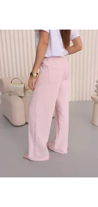 Джинси прямого крою у ніжно-рожевому відтінку. Колір: Рожевий