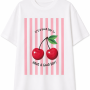 Футболка "Cherry Mood" з принтом вишень