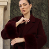 Французьке вишукане пальто з хутряним оздобленням