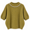 Італійський светр із декоративним оздобленням кристалами