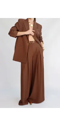 Класичний піджак у шоколадному кольорі, одяг від Jador