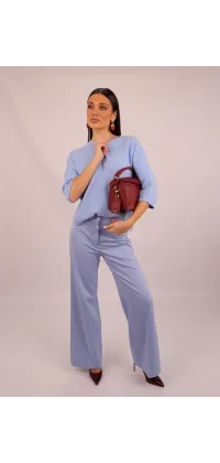 Класичні штани у блакитному кольорі. Колір: Блакитний