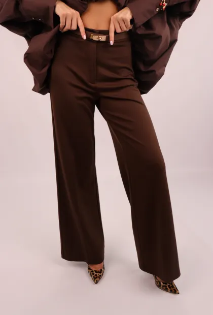 Класичні штани у шоколадному кольорі IMPERIAL