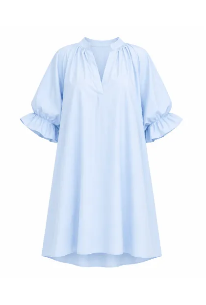 Котонова сукня міні oversize блакитна
