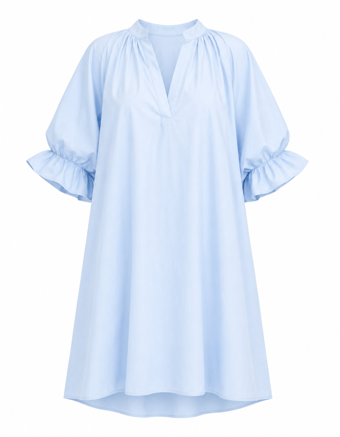 Котонова сукня міні oversize блакитна