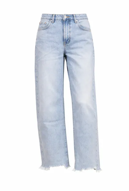 Джинси прямого крою з необробленим краєм