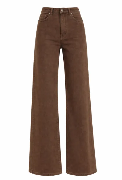 Джинси прямого крою у шоколадному відтінку