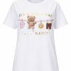 Біла футболка з принтом Teddy