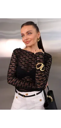 Мереживний топ у сітку, одяг від Jador