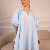Котонова сукня міні oversize блакитна