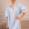 Котонова сукня міні oversize блакитна