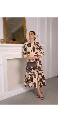 Витончена сукня-сорочка довжини міді, одяг від Jador