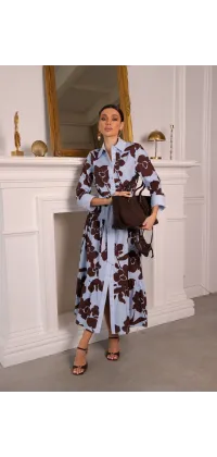 Стильна сукня-сорочка довжини міді, одяг від Jador