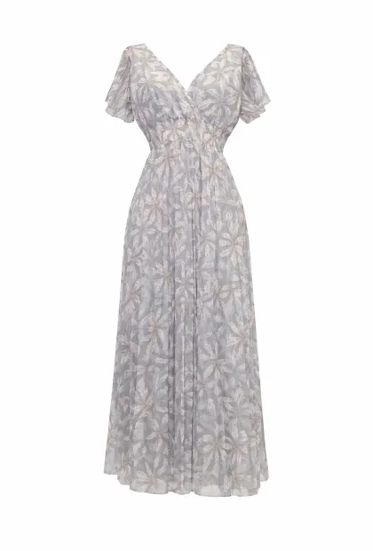 Сукня міді з квітковим принтом