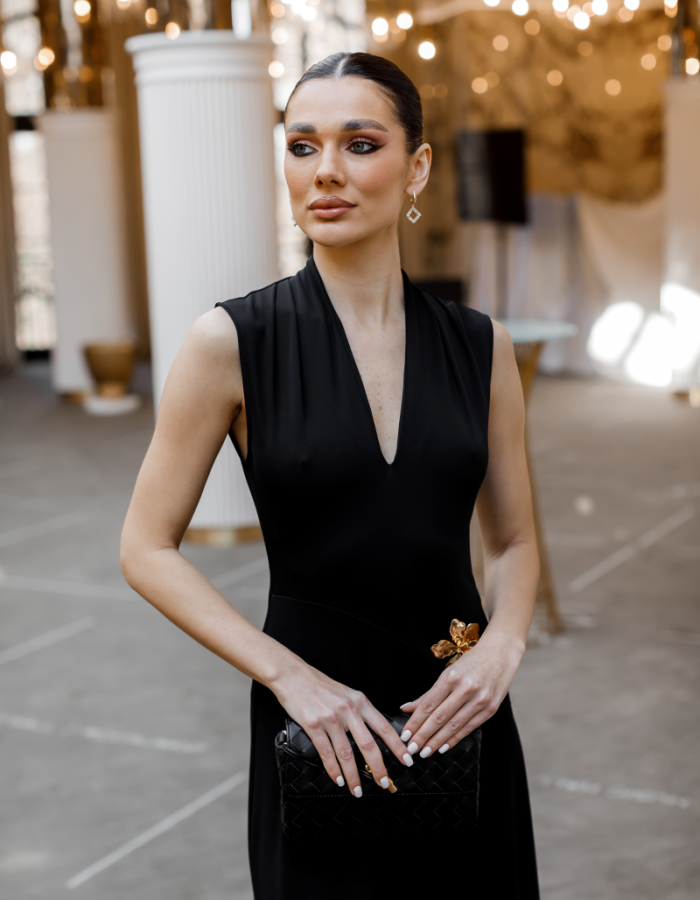 Чорна сукня міді IMPERIAL