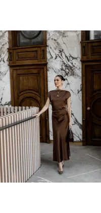 Сатинова сукня міді IMPERIAL, одяг від Jador