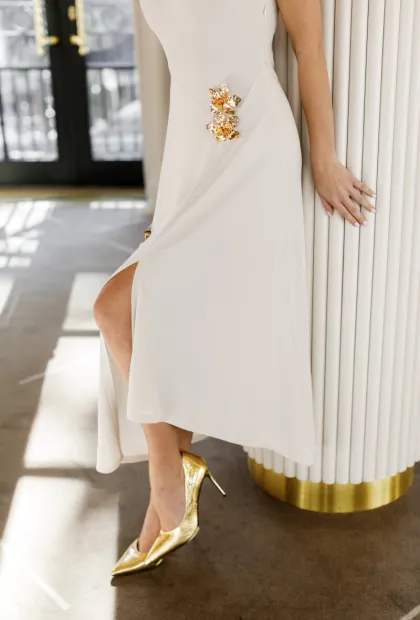 Сукня міді молочна IMPERIAL