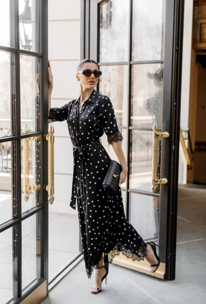 Сукня чорна в горох IMPERIAL