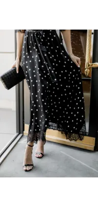 Сукня чорна в горох IMPERIAL. Колір: Чорний