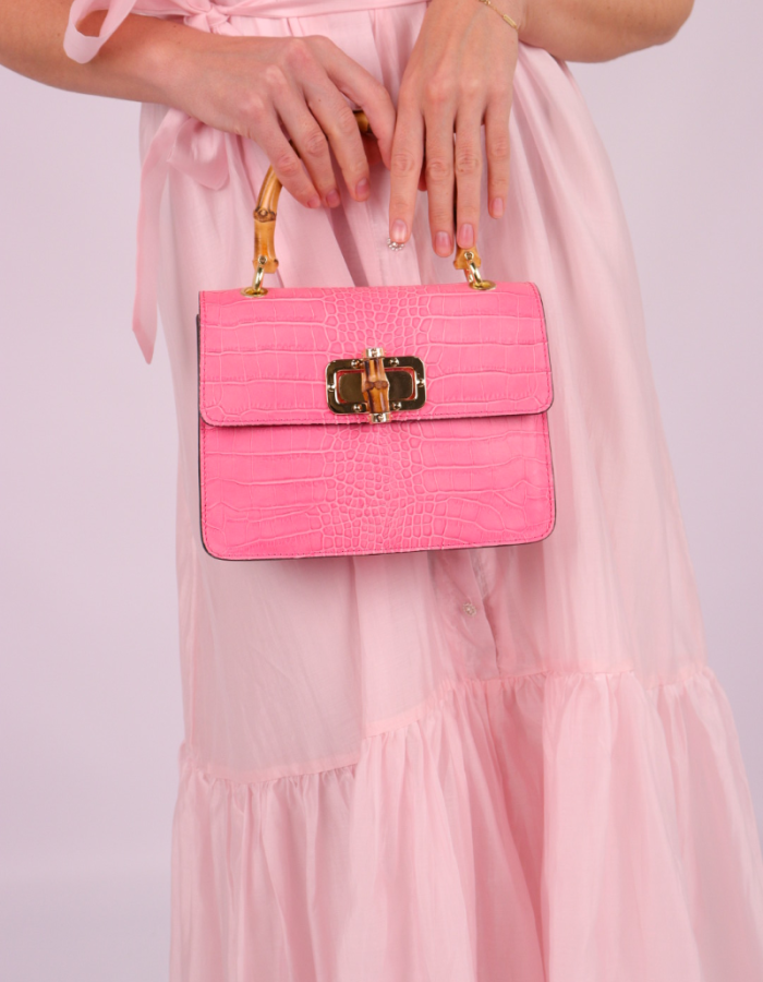 Сукня міді з рюшами рожева