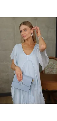 Шовкова сукня. Колір: Блакитний