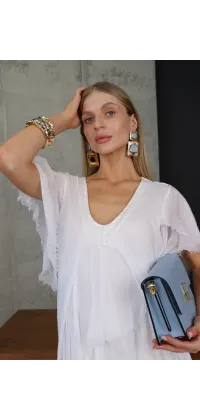 Шовкова сукня біла. Колір: Білий