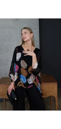 Елегантний жіночий костюм із легкої шовкової тканини, одяг від Jador