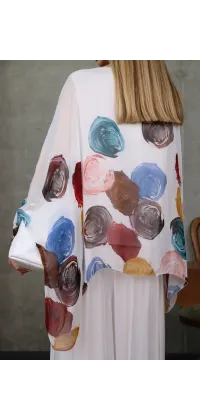 Жіночий шовковий костюм з принтом, одяг від Jador