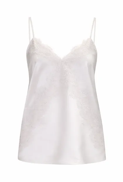 Майка з мереживом у молочному відтінку