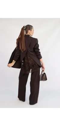 Класичні штани у шоколадному відтінку. Колір: Коричневий
