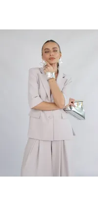 Жіночі штани палаццо у сірому відтінку. Колір: Сірий