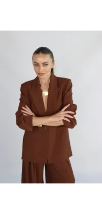 Жіночі штани палаццо у шоколадному відтінку. Доступні розміри: S, M