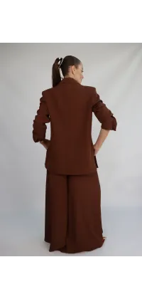Жіночі штани палаццо у шоколадному відтінку, одяг від Jador